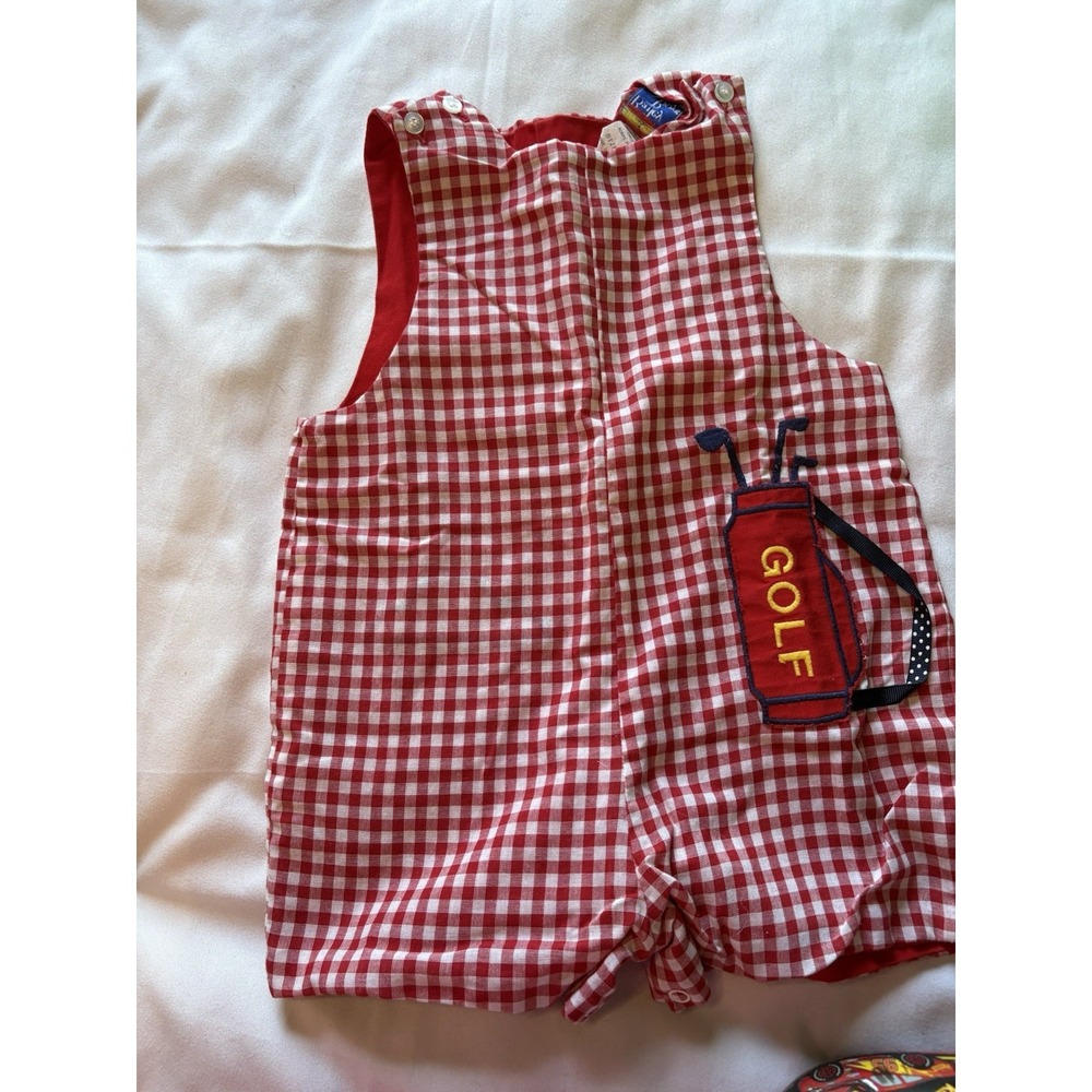 Vintage Bailey boys reversible romper